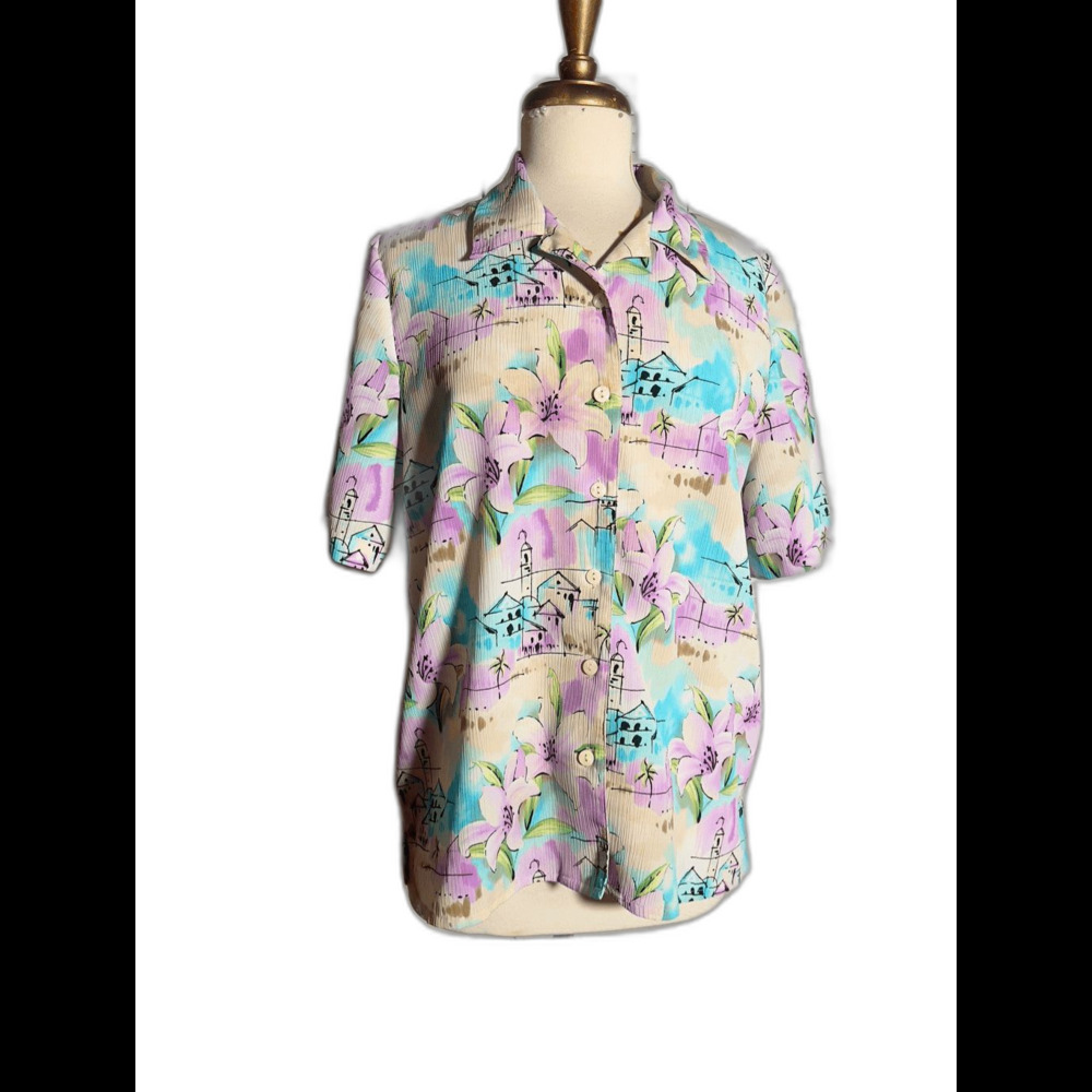 Alia Blouse Size 12 Vintage 90's Fairycore Whimsical Button Down Top